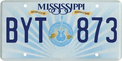 MS license plate BYT873