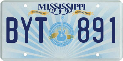 MS license plate BYT891