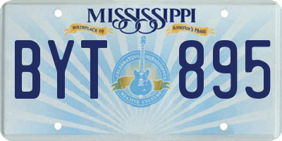 MS license plate BYT895