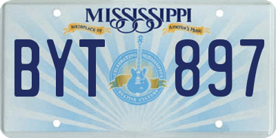 MS license plate BYT897