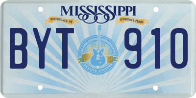 MS license plate BYT910