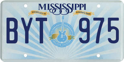 MS license plate BYT975