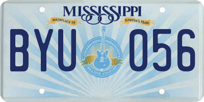 MS license plate BYU056