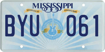 MS license plate BYU061