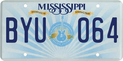 MS license plate BYU064