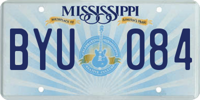 MS license plate BYU084