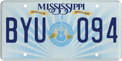 MS license plate BYU094