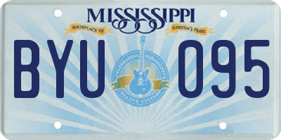 MS license plate BYU095