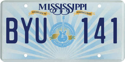 MS license plate BYU141
