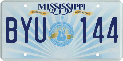 MS license plate BYU144