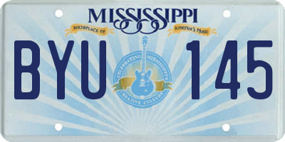 MS license plate BYU145