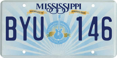 MS license plate BYU146