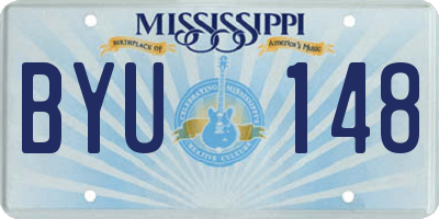 MS license plate BYU148