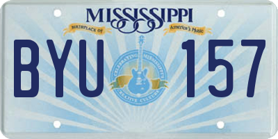 MS license plate BYU157