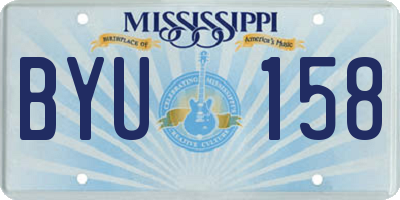 MS license plate BYU158