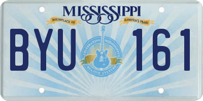 MS license plate BYU161