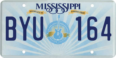 MS license plate BYU164