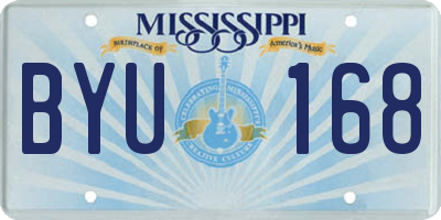 MS license plate BYU168