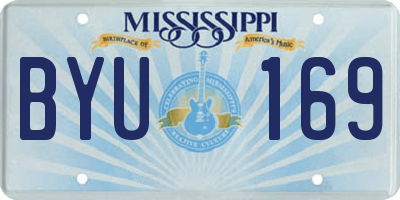 MS license plate BYU169