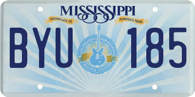 MS license plate BYU185