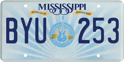 MS license plate BYU253