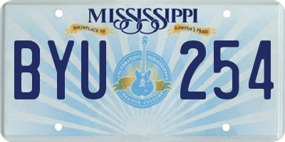 MS license plate BYU254