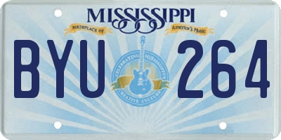 MS license plate BYU264