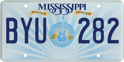 MS license plate BYU282