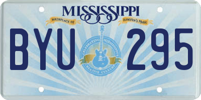 MS license plate BYU295