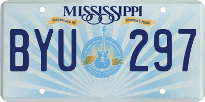 MS license plate BYU297