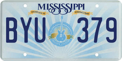 MS license plate BYU379
