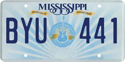 MS license plate BYU441