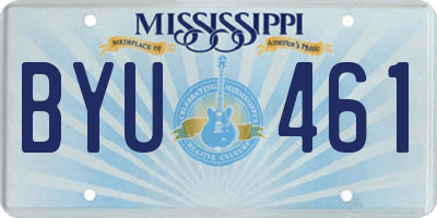 MS license plate BYU461