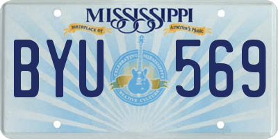 MS license plate BYU569