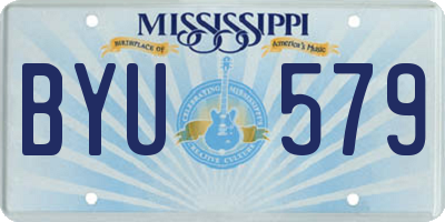 MS license plate BYU579