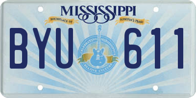 MS license plate BYU611