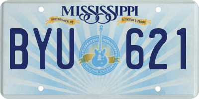MS license plate BYU621