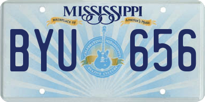 MS license plate BYU656