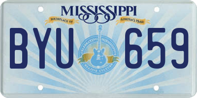 MS license plate BYU659