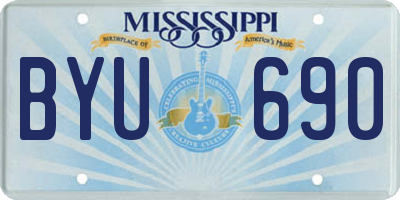 MS license plate BYU690