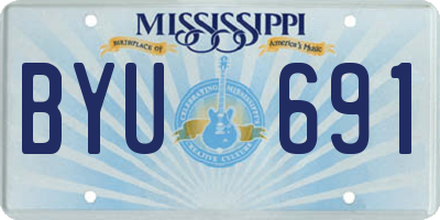 MS license plate BYU691