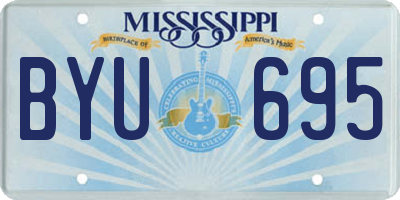 MS license plate BYU695