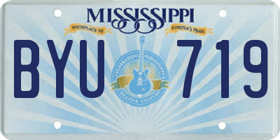 MS license plate BYU719