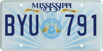 MS license plate BYU791