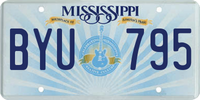 MS license plate BYU795
