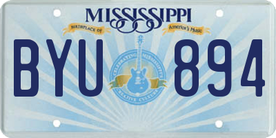 MS license plate BYU894
