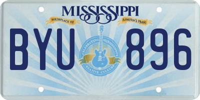 MS license plate BYU896