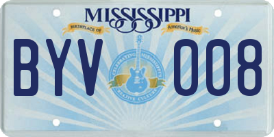 MS license plate BYV008