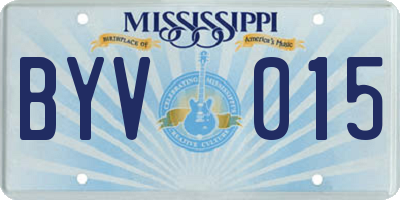 MS license plate BYV015