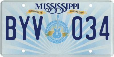 MS license plate BYV034